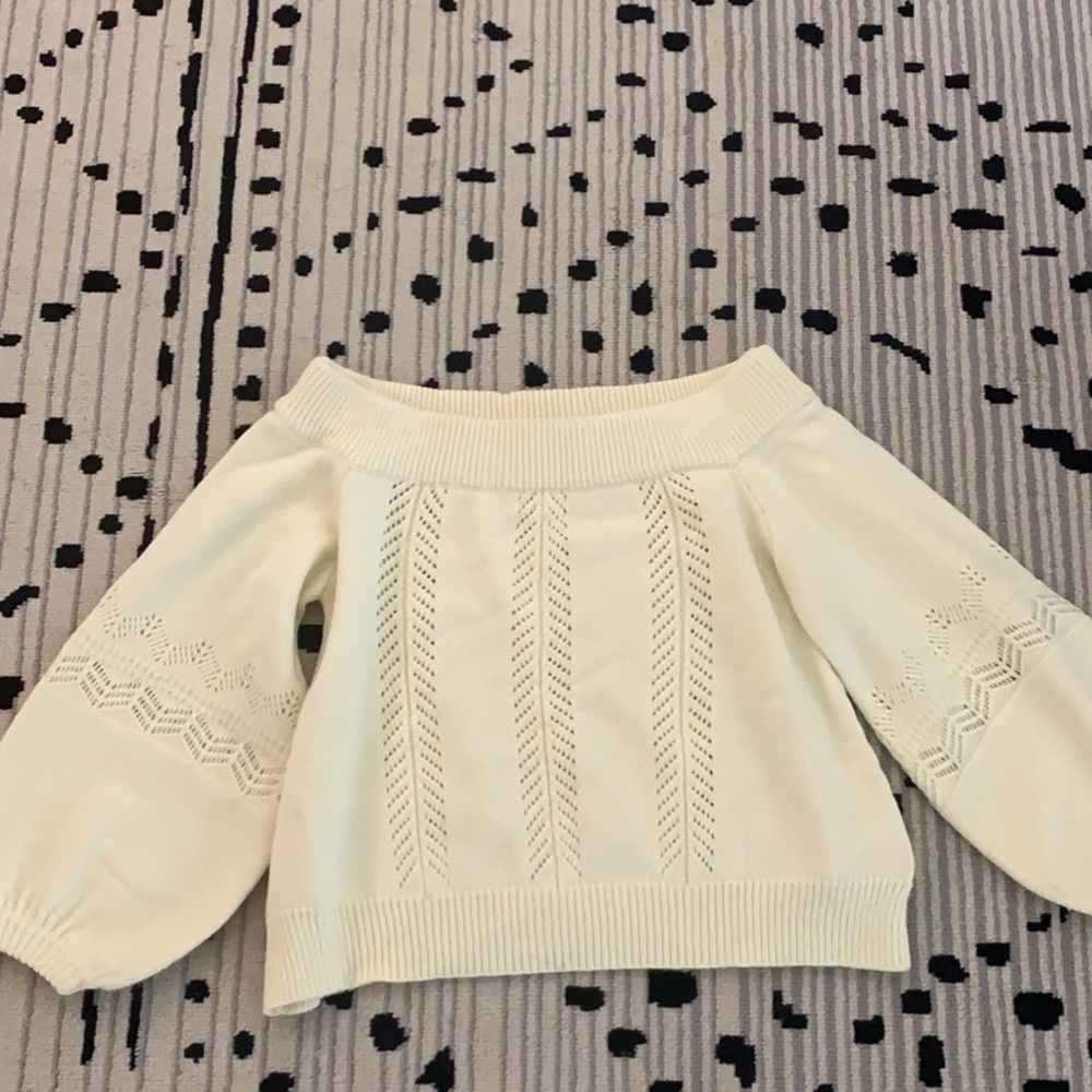 Off the Shoulder Cream Sweater